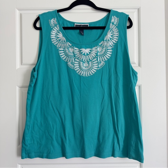 Karen Scott Tops - Karen Scott blue tank top